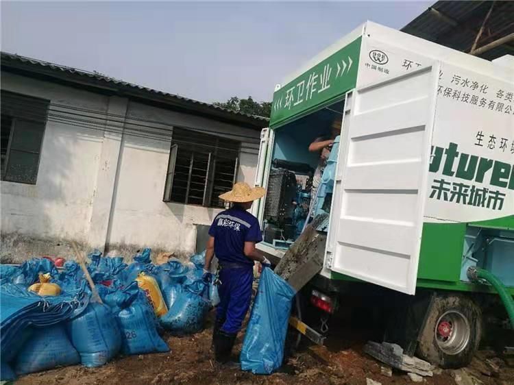潜山工业污泥压干处理